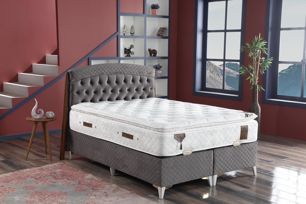 Prestij Gri Yatak Başlık Baza Seti 5,949.15 TL + KDV
